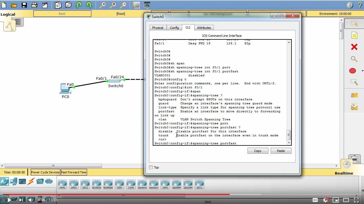 Configuración de opcionales de spanning tree protocol STP para el CCNA ...