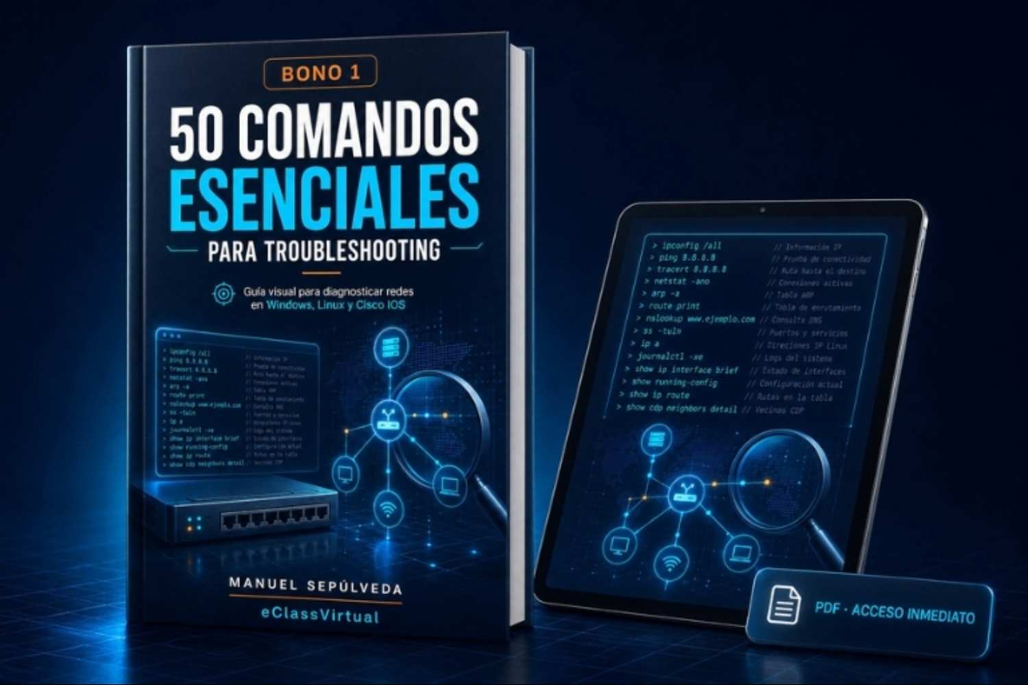 BONO 1 - 50 Comandos Esenciales Redes IP